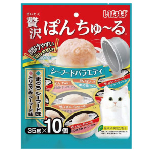 INABA 啾嚕寒天肉泥果凍杯-鮪魚+雞柳+海鮮 35gx10個 INABA 啾嚕寒天肉泥果凍杯-鮪魚+雞柳+海鮮 35gx10個