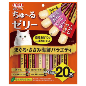 CIAO 寒天肉泥(鮪魚雞肉紅雪蟹海鮮)15gx20條 CIAO 寒天肉泥(鮪魚雞肉紅雪蟹海鮮)15gx20條