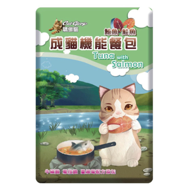 Cat Glory 驕傲貓 成貓機能餐包-鮪魚+鮭魚 60g Cat Glory 驕傲貓 成貓機能餐包-鮪魚+鮭魚 60g
