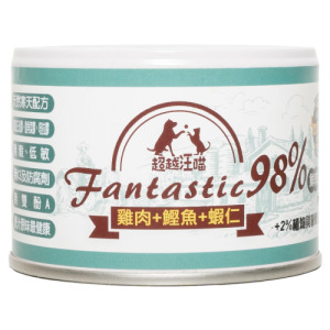 超越汪喵 鮮肉主食罐-貓用雞肉+鰹魚+蝦仁大餐 165g 超越汪喵 鮮肉主食罐-貓用雞肉+鰹魚+蝦仁大餐 165g