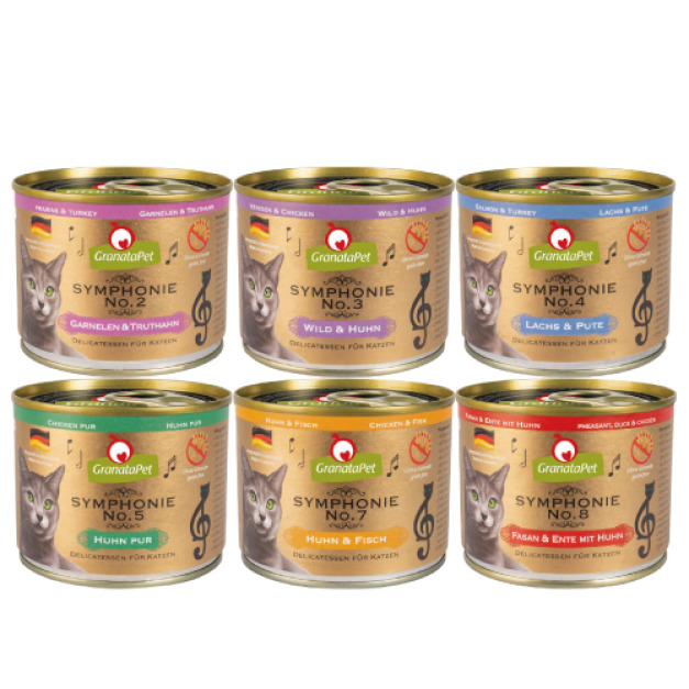 德國 Granatapet 葛蕾特 交響樂低溫慢燉主食罐200g-隨機12罐/箱 德國 Granatapet 葛蕾特 交響樂低溫慢燉主食罐200g-隨機12罐/箱