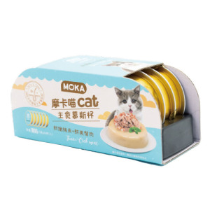 韓國 MOKA 摩卡喵 貓主食慕斯杯-鮮嫩鮪魚+鮮美蟹肉(皮膚毛髮保健) 30gx6入 韓國 MOKA 摩卡喵 貓主食慕斯杯-鮮嫩鮪魚+鮮美蟹肉(皮膚毛髮保健) 30gx6入