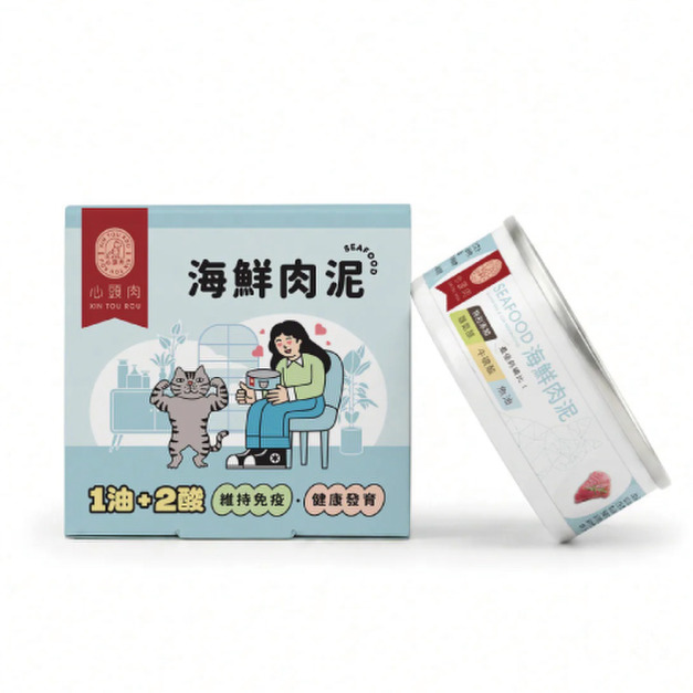 Xintourou 心頭肉 經典主食罐-海鮮肉泥 80g Xintourou 心頭肉 經典主食罐-海鮮肉泥 80g