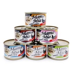 SEEDS 台灣惜時  MamaMia 機能愛貓雞湯餐罐170g(大) -隨機口味24罐/箱 SEEDS 台灣惜時  MamaMia 機能愛貓雞湯餐罐170g(大) -隨機口味24罐/箱