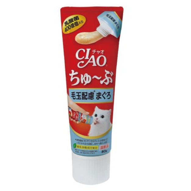 CIAO 啾嚕乳酸菌肉泥膏(化毛鮪魚  )80g