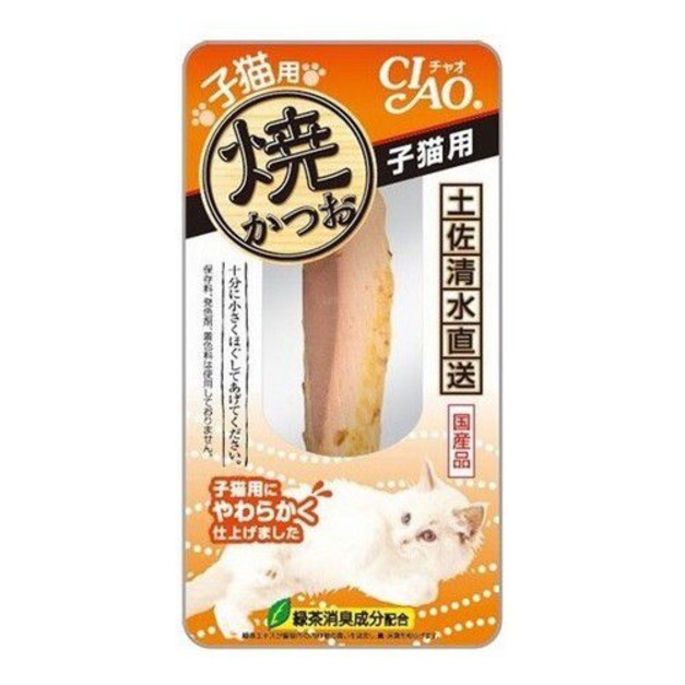 CIAO 燒烤鰹魚條(幼貓專用)1入