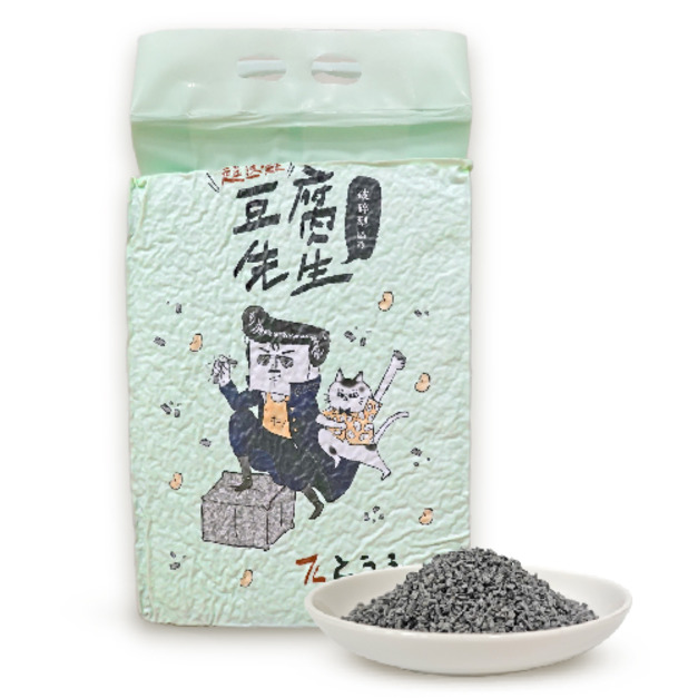 豆腐先生 仿礦型豆腐貓砂-活性碳 7L (添加植物消臭配方)