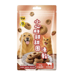 毛孩乾杯 老饕牛舌-小心肝甜甜圈凍乾40g 毛孩乾杯 老饕牛舌-小心肝甜甜圈凍乾40g