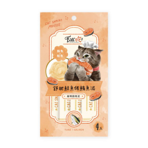 「買一送一」Eat's 易特廚肉泥-舒肥鮭魚佐鮪魚泥(鮪魚+鮭魚)15gx4條 「買一送一」Eat's 易特廚肉泥-舒肥鮭魚佐鮪魚泥(鮪魚+鮭魚)15gx4條
