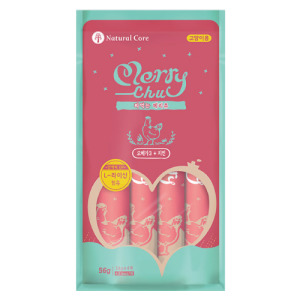 「買一送一」韓國 NATURAL CORE 自然核心 Merrychu離胺酸貓肉泥-Omega 3+雞肉 14gx4入 「買一送一」韓國 NATURAL CORE 自然核心 Merrychu離胺酸貓肉泥-Omega 3+雞肉 14gx4入