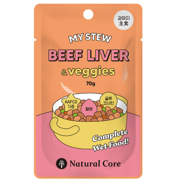 韓國 NATURAL CORE 自然核心 我的燉菜主食系列-雞肉牛肉 70g