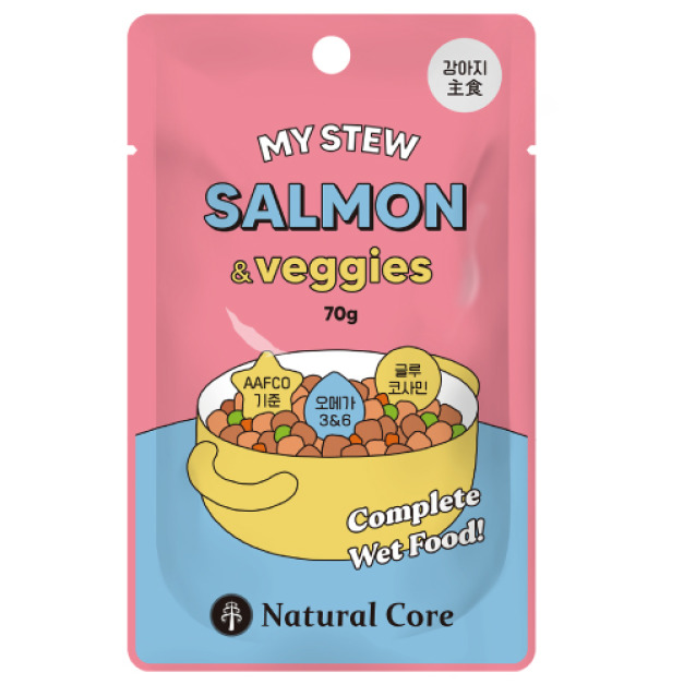 韓國 NATURAL CORE 自然核心 我的燉菜主食系列-雞肉鮭魚 70g 韓國 NATURAL CORE 自然核心 我的燉菜主食系列-雞肉鮭魚 70g