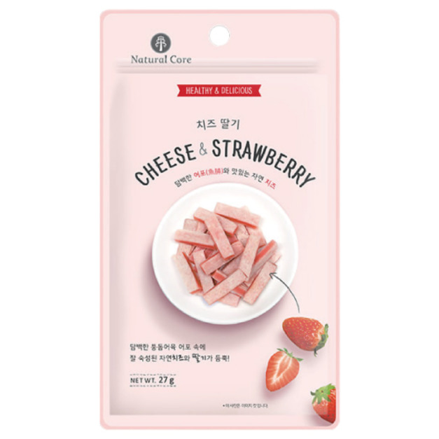 韓國 NATURAL CORE 自然核心 草莓起司條 27g