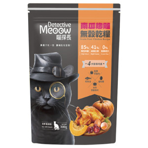 Detective Meoow 喵探長 無穀乾糧-南瓜烤雞 300g Detective Meoow 喵探長 無穀乾糧-南瓜烤雞 300g