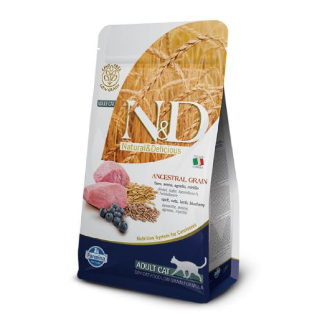 Farmina法米納ND挑嘴成貓天然低穀糧-羊肉藍莓 1.5kg Farmina法米納ND挑嘴成貓天然低穀糧-羊肉藍莓 1.5kg