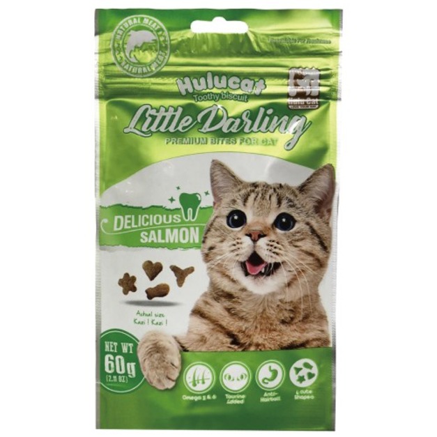 Hulucat 卡滋化毛潔牙餅-鮭魚 60g