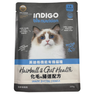 INDIGO 英迪格 有機貓糧-化毛&腸胃配方 200g INDIGO 英迪格 有機貓糧-化毛&腸胃配方 200g