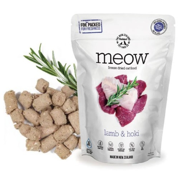 紐西蘭 鮮開凍NZ meow貓咪冷凍乾燥生食餐-羊肉+鱈魚 280g