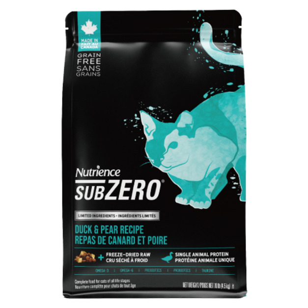 Nutrience 紐崔斯 低敏無榖貓+凍乾-美膚鴨肉+梨子 4.5kg