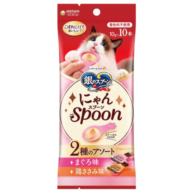 unicharm 銀湯匙 喵湯匙 貓掌肉泥杯-鮪魚&雞肉 10gx10入 unicharm 銀湯匙 喵湯匙 貓掌肉泥杯-鮪魚&雞肉 10gx10入