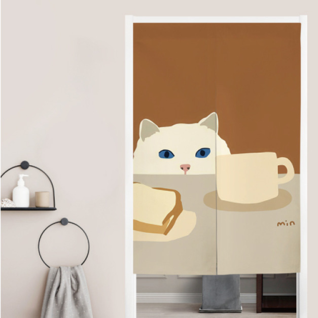 日式貓咪卡通門簾 80x120cm (多款可選) 日式貓咪卡通門簾 80x120cm (多款可選)