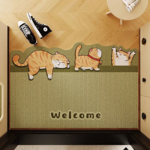 俏皮小貓絲圈防滑地墊 50x80cm(多款可選)  俏皮小貓絲圈防滑地墊 50x80cm(多款可選)