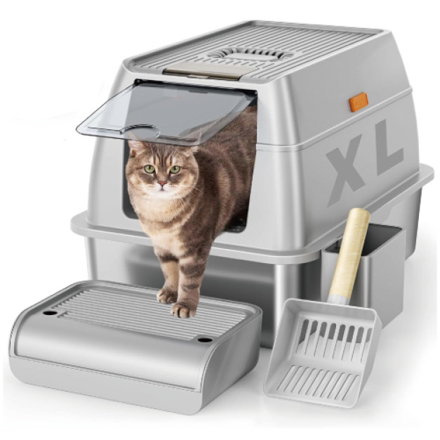 全封閉不銹鋼貓砂盆 全封閉不銹鋼貓砂盆