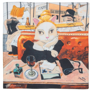 日本製 貓藝術超細100%棉手帕 (多款可選) 日本製 貓藝術超細100%棉手帕 (多款可選)