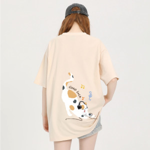 玩毛線的貓寬鬆T恤(多色可選) 玩毛線的貓寬鬆T恤(多色可選)