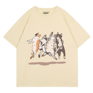 貓咪蹦迪純棉T恤(多色可選) 貓咪蹦迪純棉T恤(多色可選)