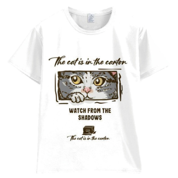 美式偷看貓咪T恤(多款可選) 美式偷看貓咪T恤(多款可選)