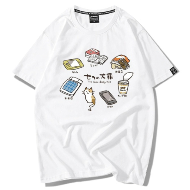 現代人七大罪貓T恤(多款可選) 現代人七大罪貓T恤(多款可選)