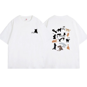 日系多隻貓棉T恤(多款可選) 日系多隻貓棉T恤(多款可選)