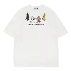 刺繡歡樂貓棉寬鬆T恤(兩色可選) 刺繡歡樂貓棉寬鬆T恤(兩色可選)