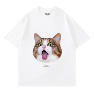 搞怪貓棉T恤(多色可選) 搞怪貓棉T恤(多色可選)