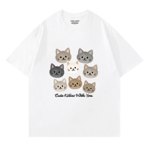 八色貓頭印花棉T恤(多色可選) 八色貓頭印花棉T恤(多色可選)