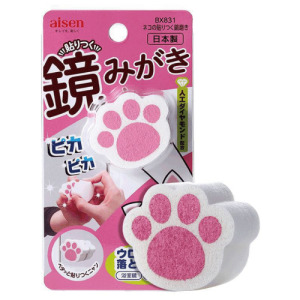 Aisen猫爪玻璃镜面海綿擦-粉色 Aisen猫爪玻璃镜面海綿擦-粉色