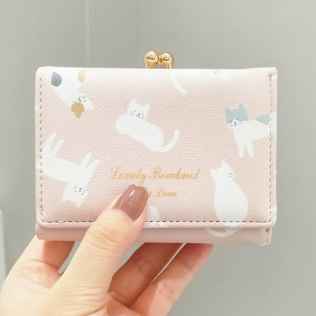 清新卡通貓三折錢包(多款可選) 清新卡通貓三折錢包(多款可選)