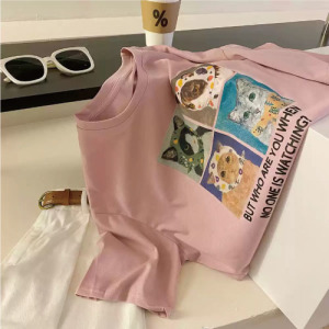 復古猫咪印花T恤(多款可選) 復古猫咪印花T恤(多款可選)