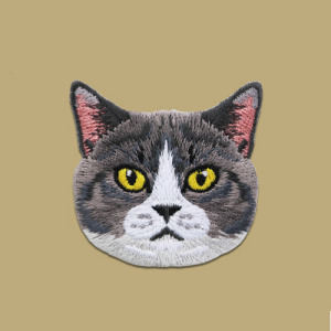 可愛貓咪頭像刺繡布貼(多款可選) 可愛貓咪頭像刺繡布貼(多款可選)