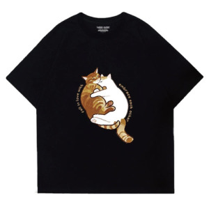 擁抱貓咪純棉T恤(多色可選) 擁抱貓咪純棉T恤(多色可選)