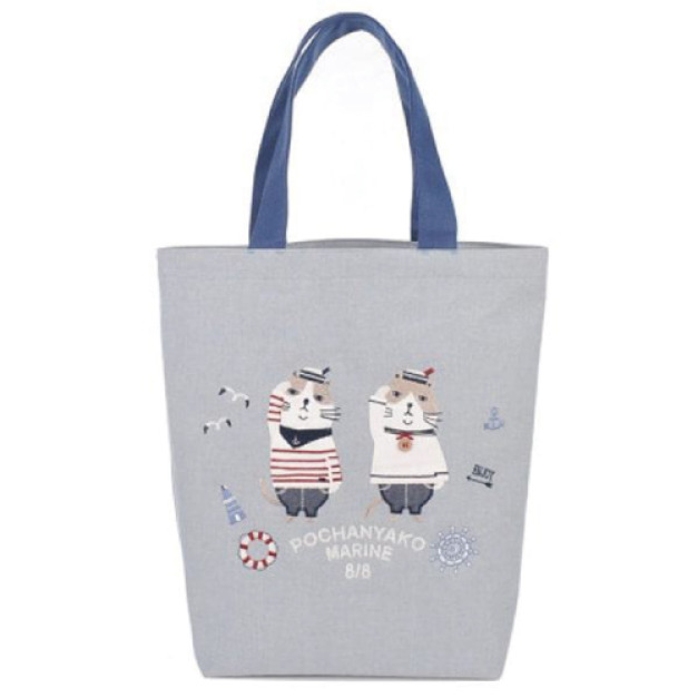 Kusuguru 刺繡海軍貓咪單肩包(兩色可選) Kusuguru 刺繡海軍貓咪單肩包(兩色可選)