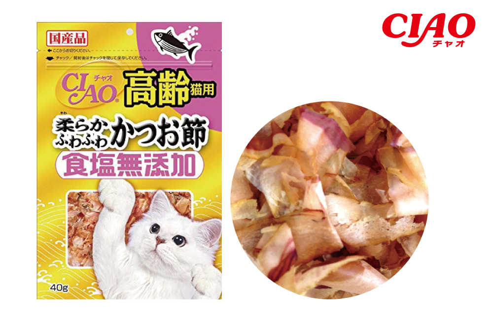 CIAO 食鹽無添加高齡貓用鰹魚片/柴魚片 40g