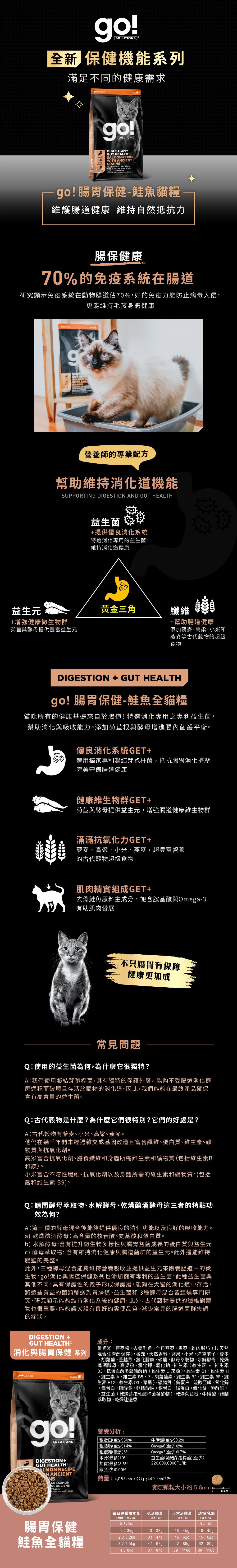 Go! 腸胃保健-鮭魚全貓糧 8LB
