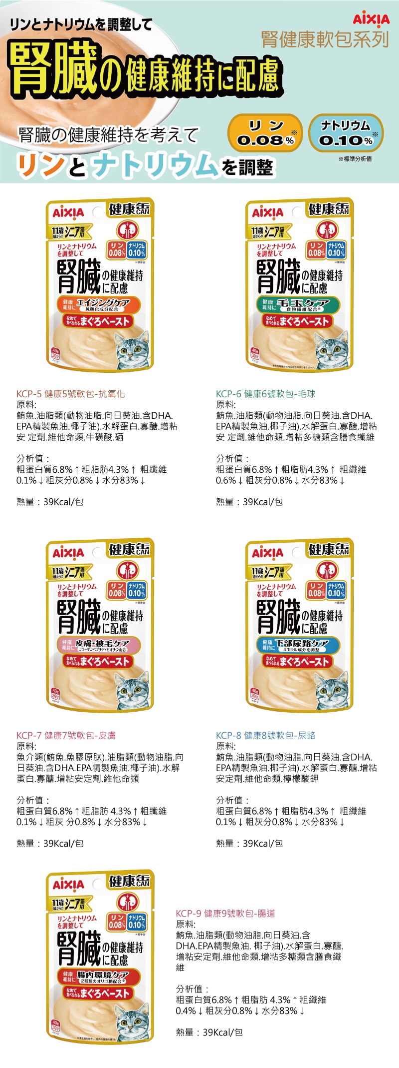 AIXIA 愛喜雅 11歲健康軟包系列-綜合12包