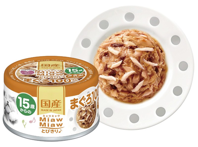 AIXIA 愛喜雅 Miaw 樂妙喵15歲8號貓罐-鮪+雞 60gx24罐/箱