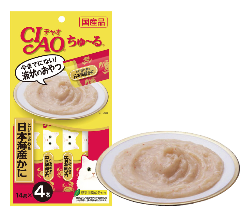 CIAO 啾嚕肉泥(雞肉+日本蟹)14gx4條