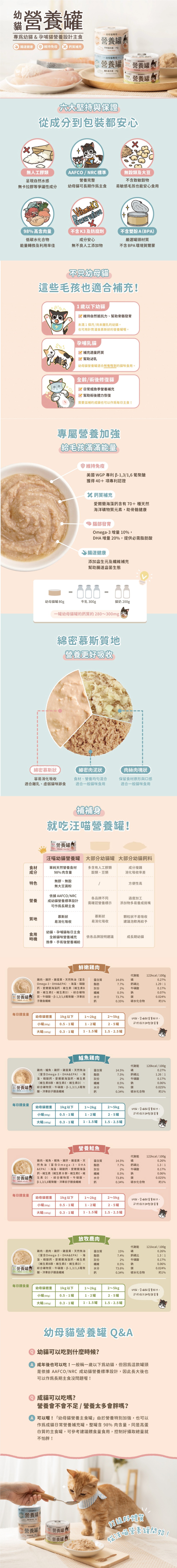 汪喵星球 98%鮮肉無膠幼母貓營養主食罐-鮮嫩雞肉餐80gx24罐/箱