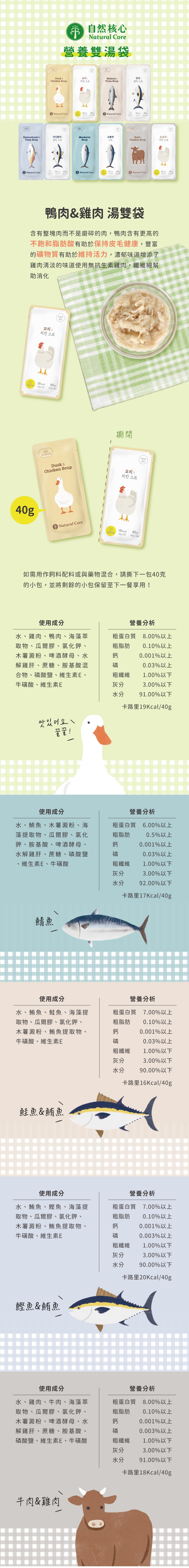 韓國 NATURAL CORE 自然核心 營養雙袋40gx2入-隨機口味 14包/盒