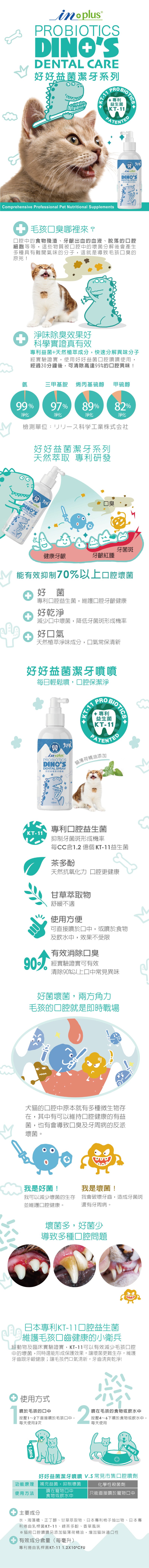 IN-Plus 口腔保健 好好益菌潔牙噴噴-貓用 120ml